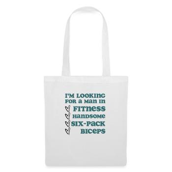 Je cherche un homme en forme - Sac en tissu - blanc - Devant
