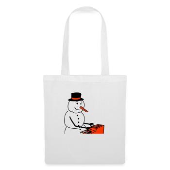 Winter DJ Snowman Mixer Mixer Music Party - Tote Bag - white - Front