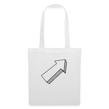 Flèche en 3D - Sac en tissu - blanc - Devant