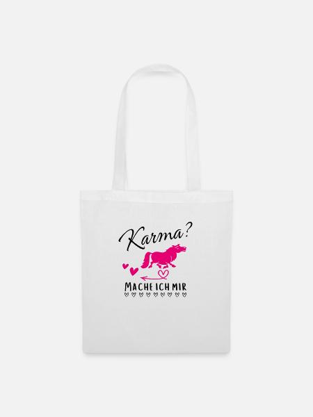 Karma? Mache ich mir - Stoffbeutel - Weiß