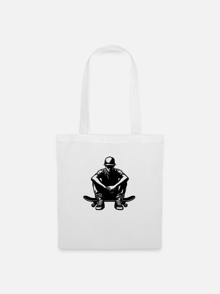 Skateboarder - Tote Bag - white