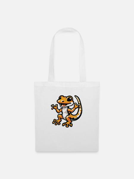 gecko tier - Stoffbeutel - Weiß