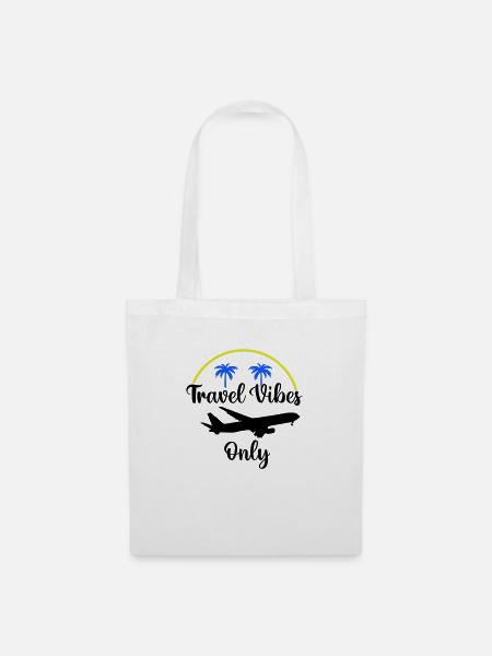 Travel Vibes uniquement - Sac en tissu - blanc