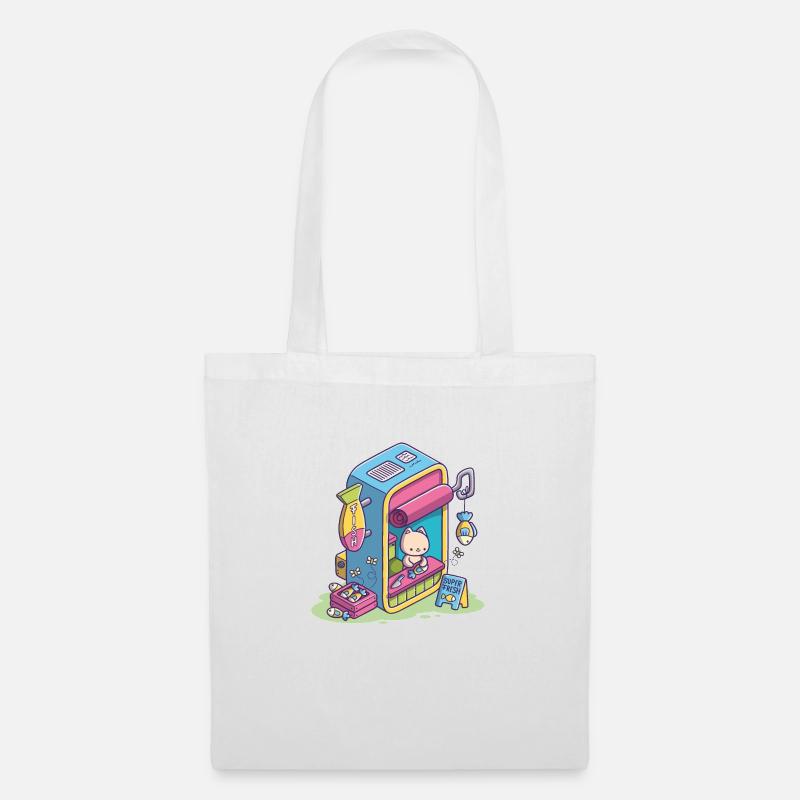 Chat dans la poissonnerie - Sac en tissu - blanc