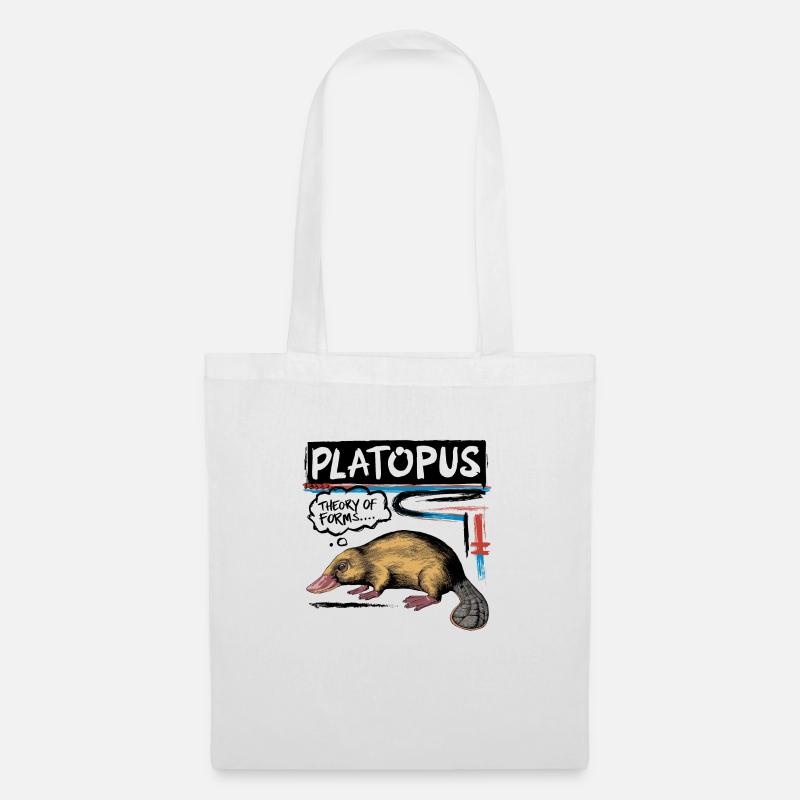 Platopus - Theory of Forms Philosophie - Stoffbeutel - Weiß
