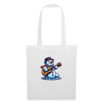 Snowman Guitar - Tote Bag - white - Front