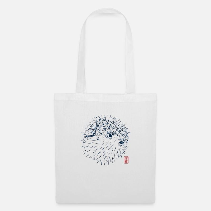 Poisson-globe - Sac en tissu - blanc