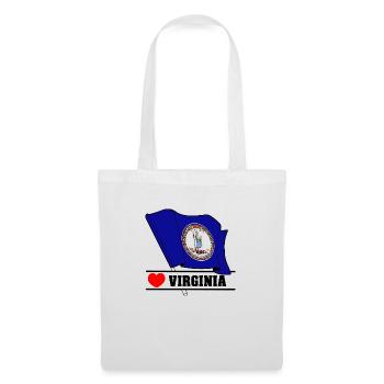 Flag Virginia heart VIRGINIA - Tote Bag - white - Front