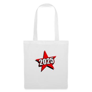 2025 Stern - Stoffbeutel - Weiß - Vorne