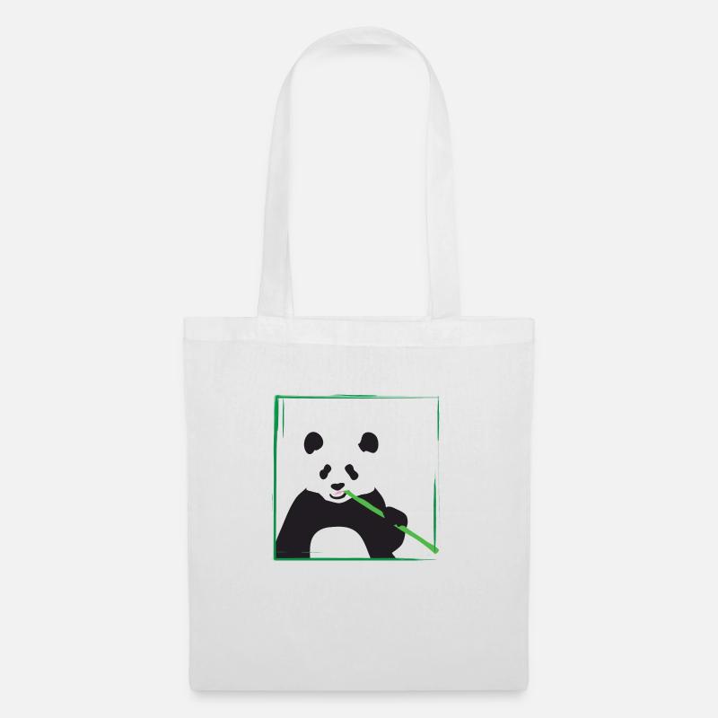 panda - Stoffbeutel - Weiß