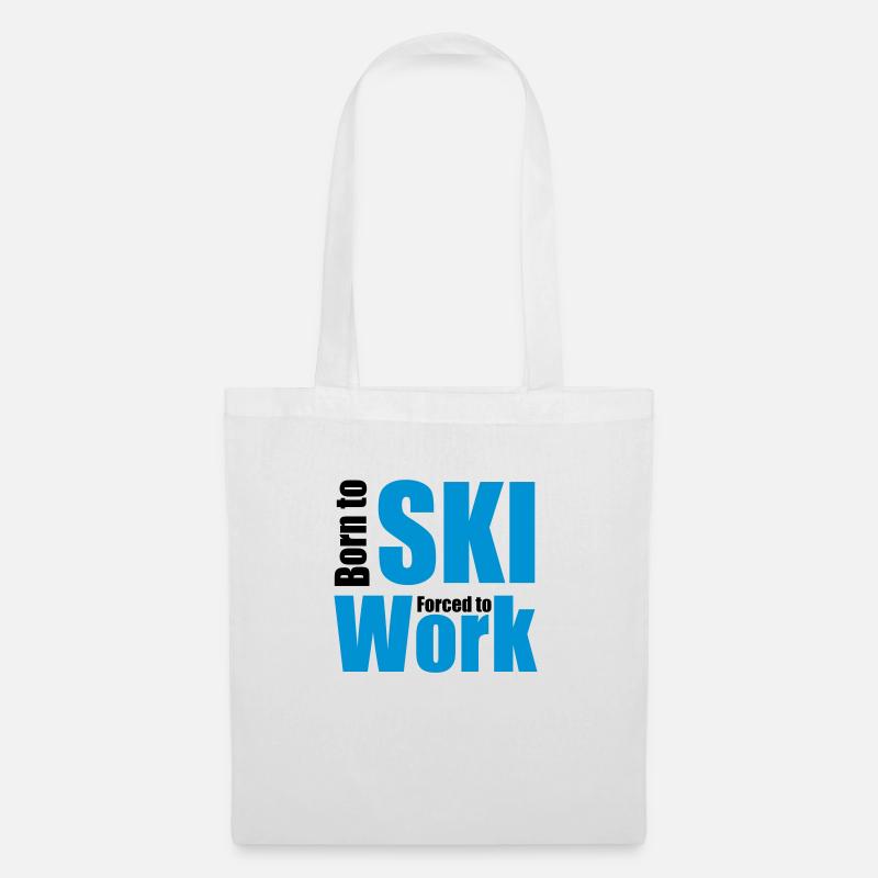 ski - Stoffbeutel - Weiß
