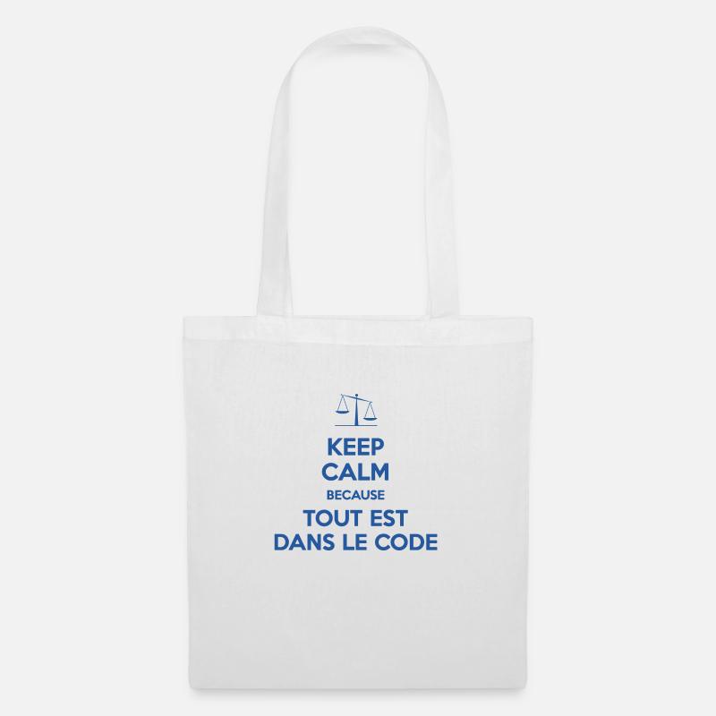 Tout est dans le code - Sac en tissu - blanc