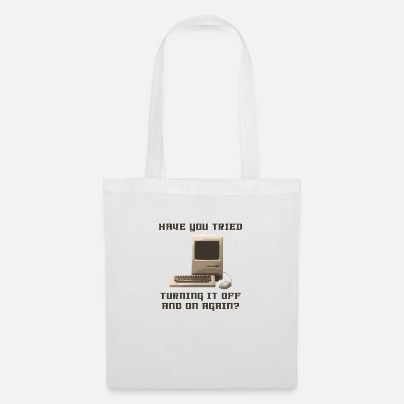 Computer off and on again - Sac en tissu - blanc