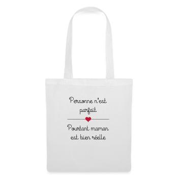 maman - Sac en tissu - blanc - Devant