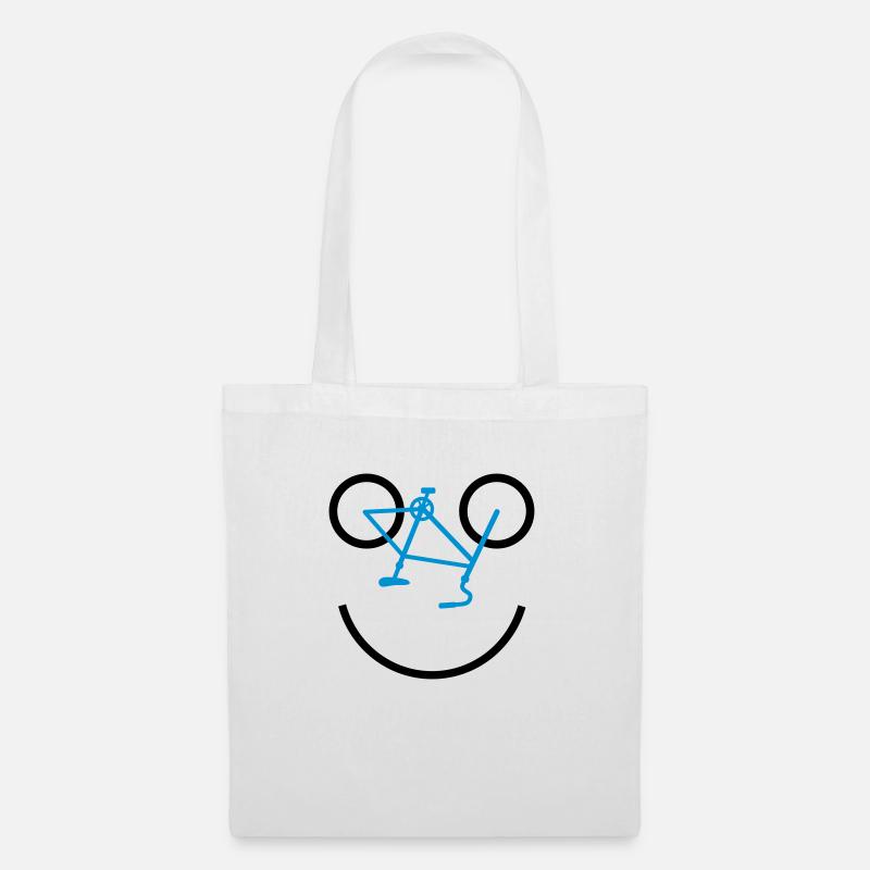 bicycle smiley - Tote Bag - white