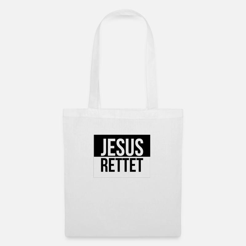 Jesus rettet - Stoffbeutel - Weiß