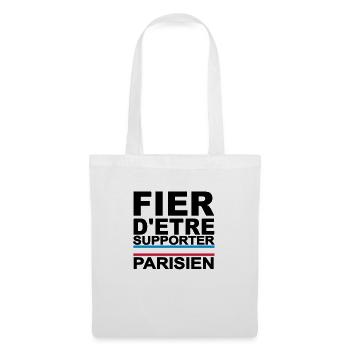 fier parisien noir 01 - Sac en tissu - blanc - Devant