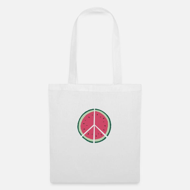 watermelon peace - Stoffbeutel - Weiß