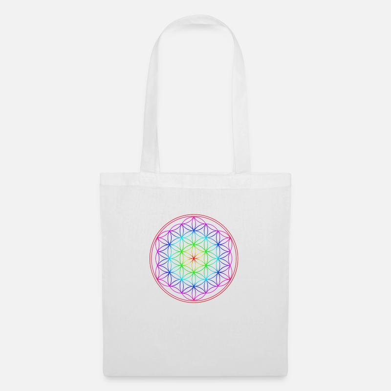 Blume des Lebens - Schutz Symbol - Energetisierung - Stoffbeutel - Weiß