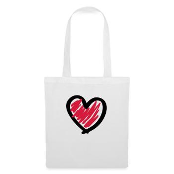 heart_design_f2 - Sac en tissu - blanc - Devant