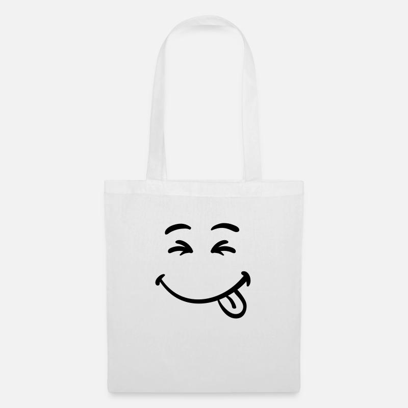 smiley face laughing - Stoffbeutel - Weiß