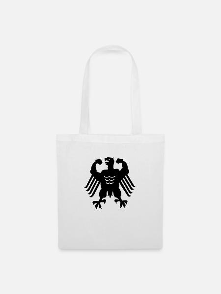 Deutscher Muskel-Adler / German chicken (b, 1c) - Stoffbeutel - Weiß
