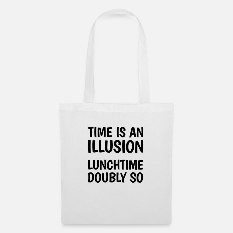 Time is an illusion, lunchtime doubly so - Tote Bag - white