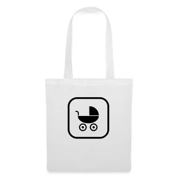 kinderwagen__logo__f1 - Sac en tissu - blanc - Devant