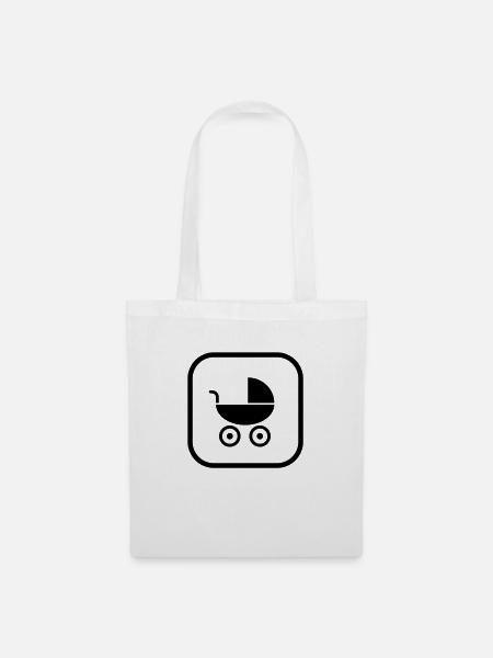 kinderwagen__logo__f1 - Stoffbeutel - Weiß