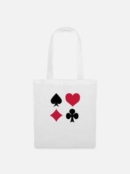 love_jeu_carte - Sac en tissu - blanc