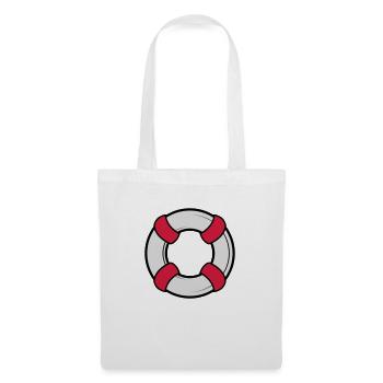 Bouée de sauvetage - Sac en tissu - blanc - Devant