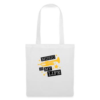 trompete_music_is_life_ge2 - Sac en tissu - blanc - Devant