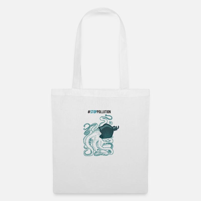 Halte à la pollution - Sac en tissu - blanc