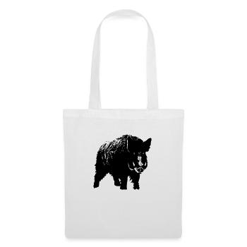 Wild Boar - Wildschwein - Stoffbeutel - Weiß - Vorne