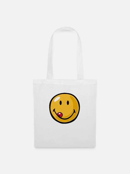 Smiley little lick - Stoffbeutel - Weiß