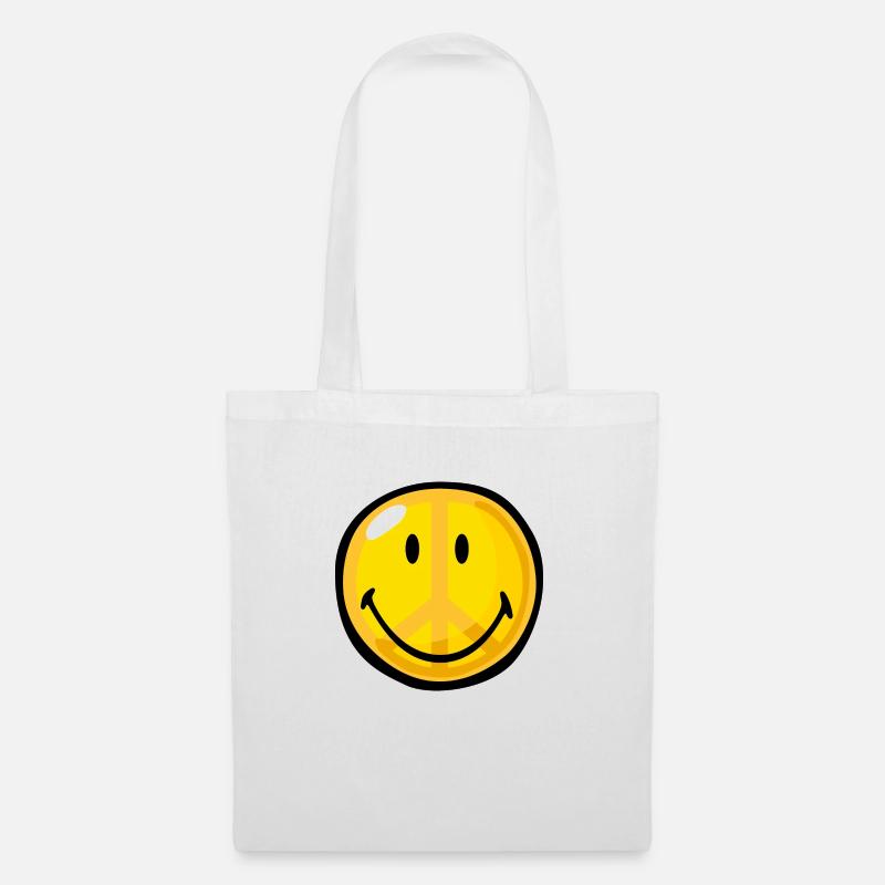 Smiley cnd symbol - Stoffbeutel - Weiß