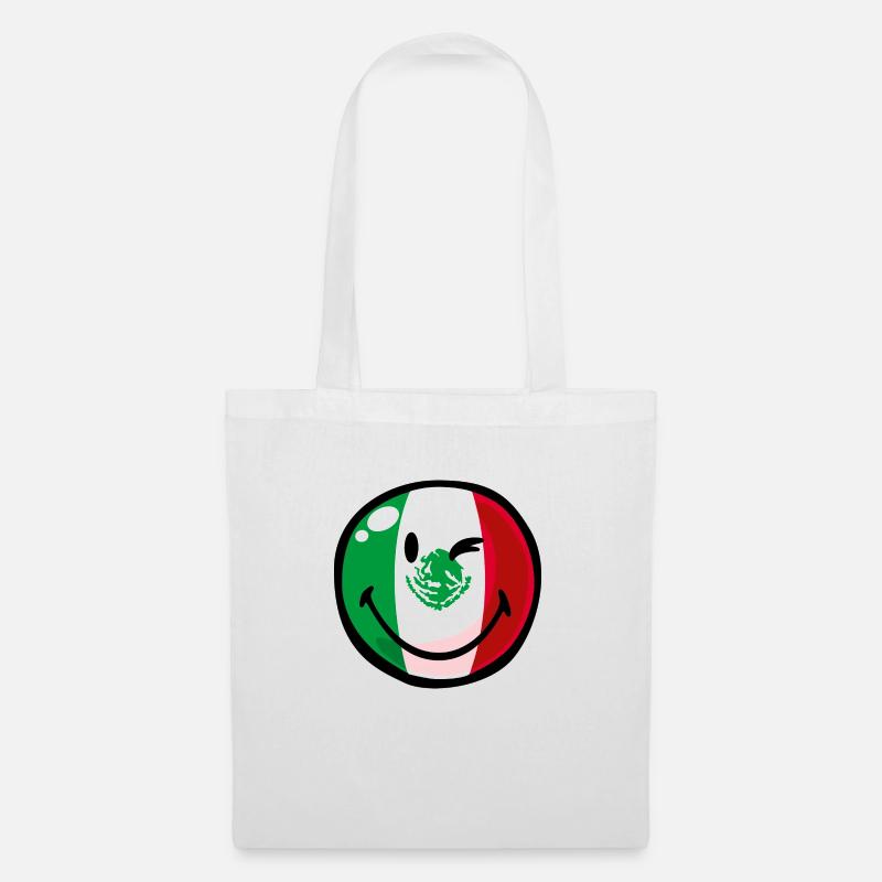 Smiley Mexico - Torba materiałowa - biały