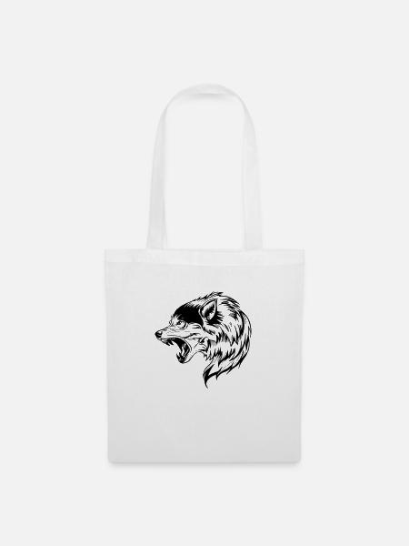 Wolf 1 - Tote Bag - white