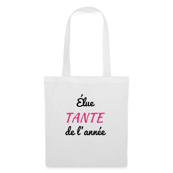 Oncle / Tante / Cousin / Cousine - Sac en tissu - blanc - Devant