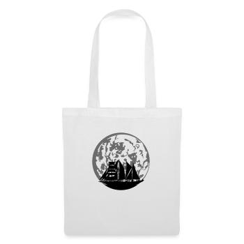 Moon silhouette sailing ship - Tote Bag - white - Front