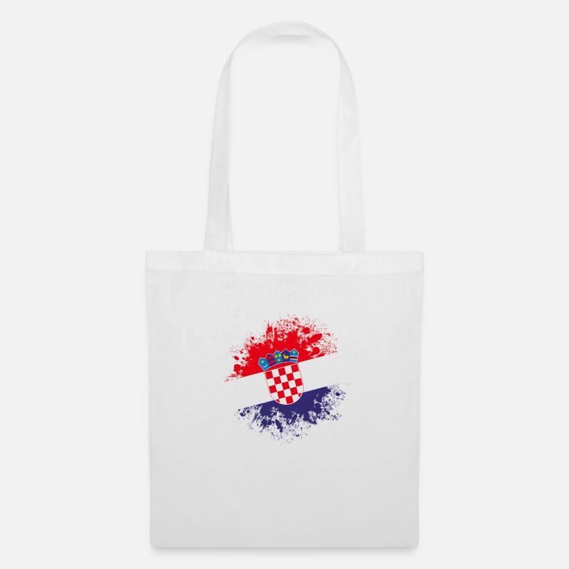croatia flag design - Stoffbeutel - Weiß