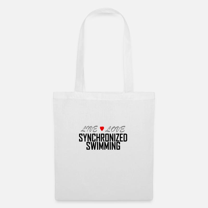 Live Love Synchronschwimmen - Stoffbeutel - Weiß