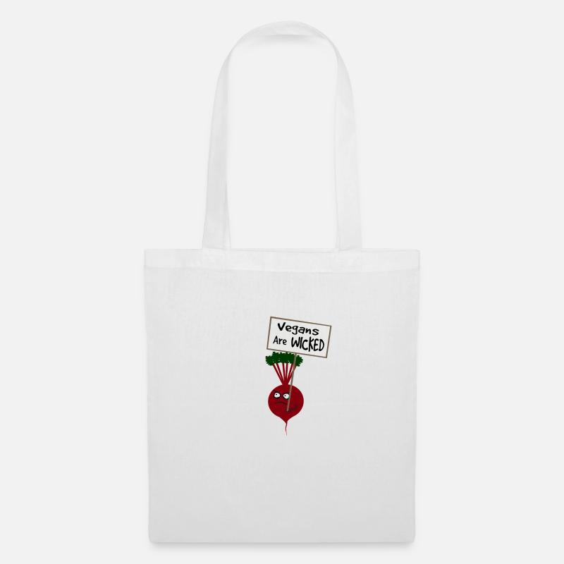 Beetroot Vegans are Wicked - Tote Bag - white