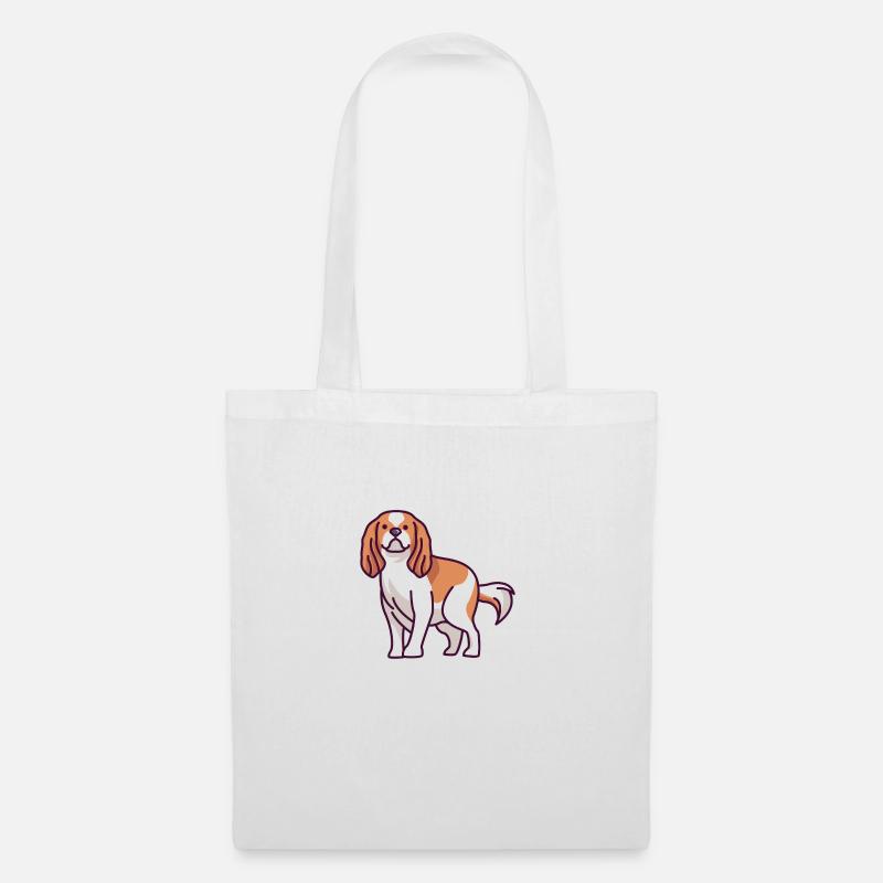 Cavalier King Charles Spaniel - Stoffbeutel - Weiß