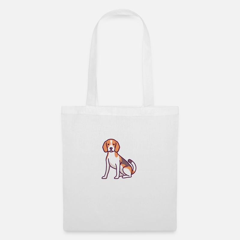 Beagle - Stoffbeutel - Weiß