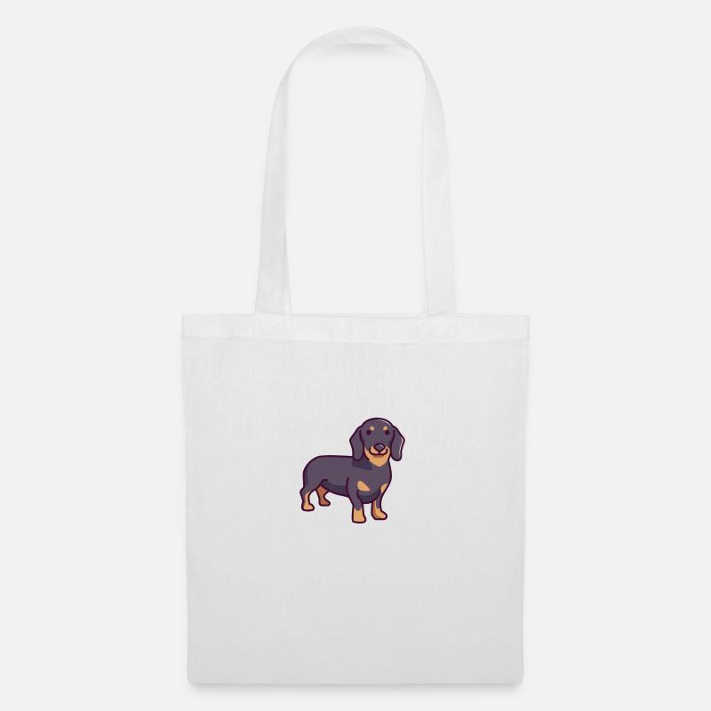Dachshund - Stoffbeutel - Weiß