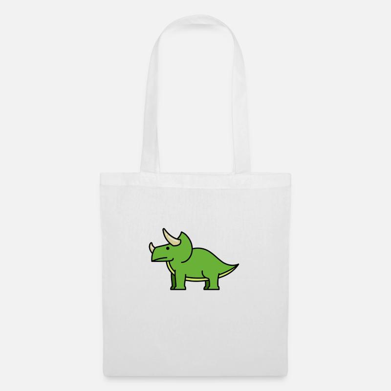 triceratops - Stoffbeutel - Weiß