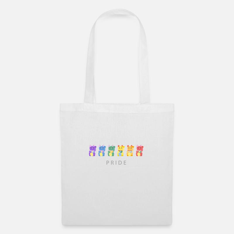 Pride Month Winkekatze - Stoffbeutel - Weiß