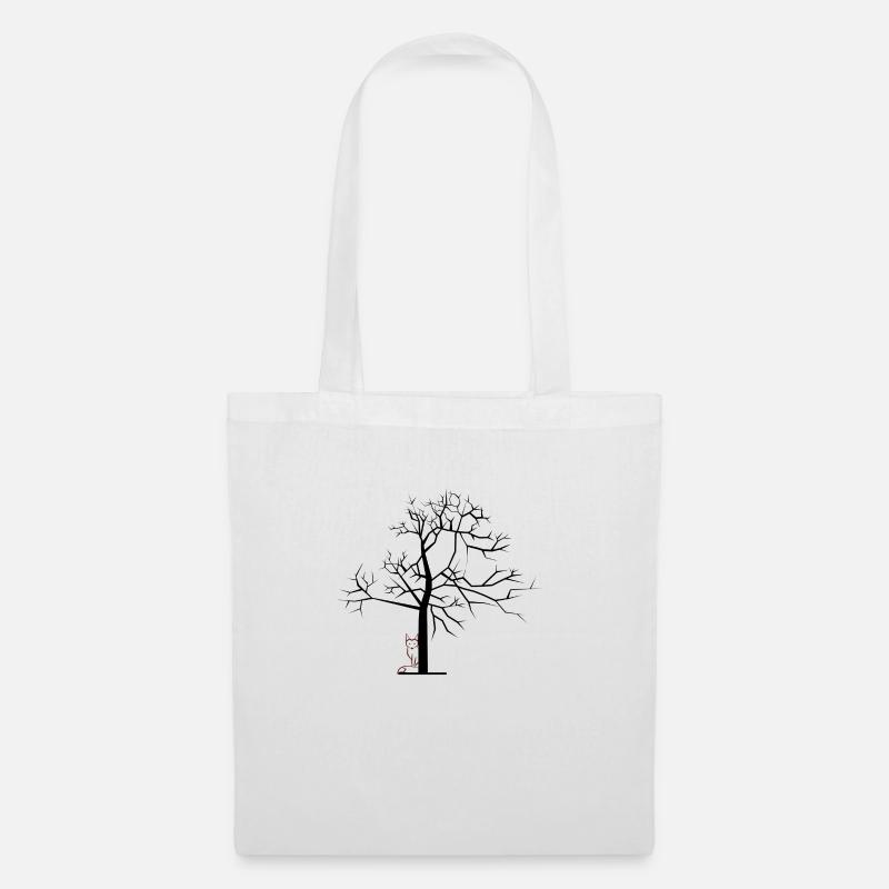 Fuchs am Baum - Natur entdecken - Stoffbeutel - Weiß
