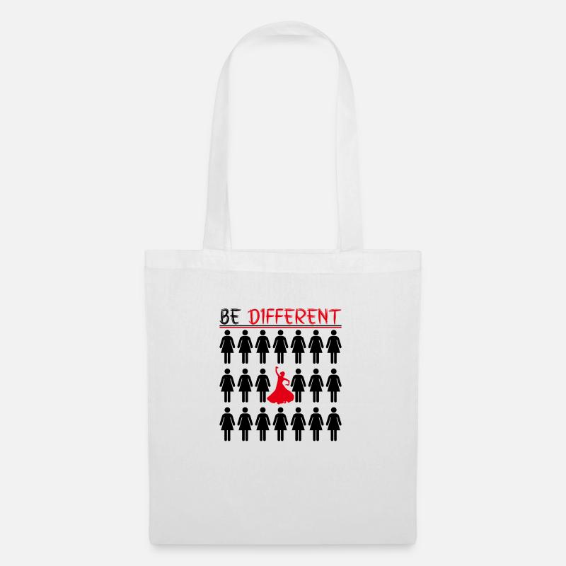 Be Different Flamenco - Black - Stoffbeutel - Weiß
